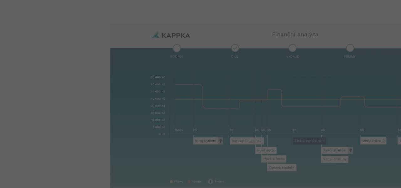 Ilustrační obrázek s textem - Kappka - an app for financial advisors 