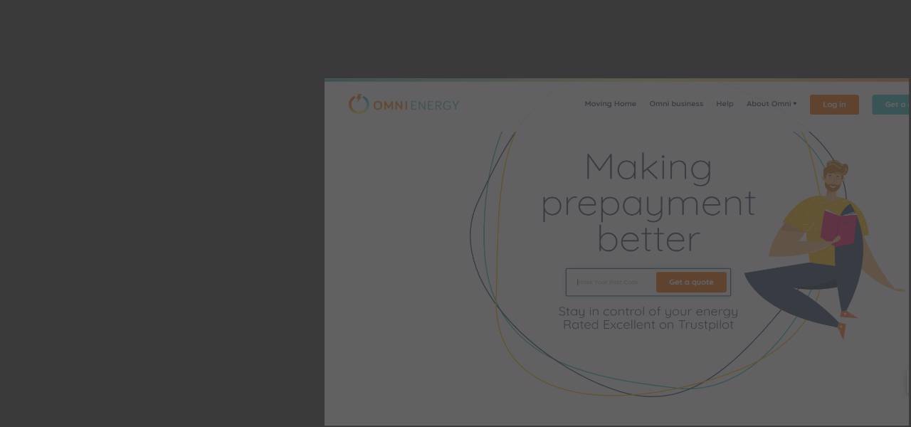 Ilustrační obrázek s textem - Front end for Omni Energy website and customer portal / UK 